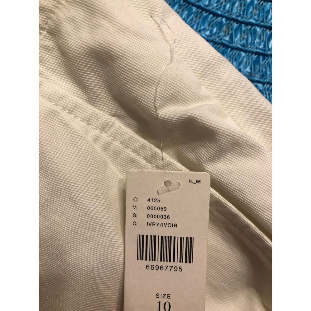 Brand New Anthropologie Maeve White Pleated Front Tennis Mini Skort Size 10 - Picture 4 of 13